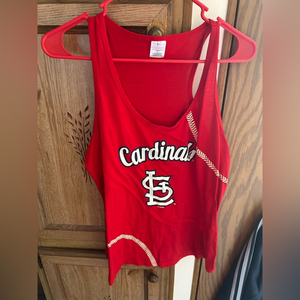 St. Louis Cardinals Red Tank Top with Team Logo